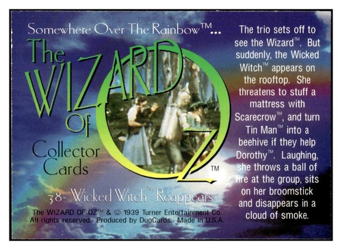 1996 Duocards Wizard of Oz Movie Cards dropdown menu 10¢ shipping after 1st one! - Picture 9 of 15