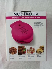 Nostalgia My Mini Lava & Bundt Cake Maker 5", Pink 