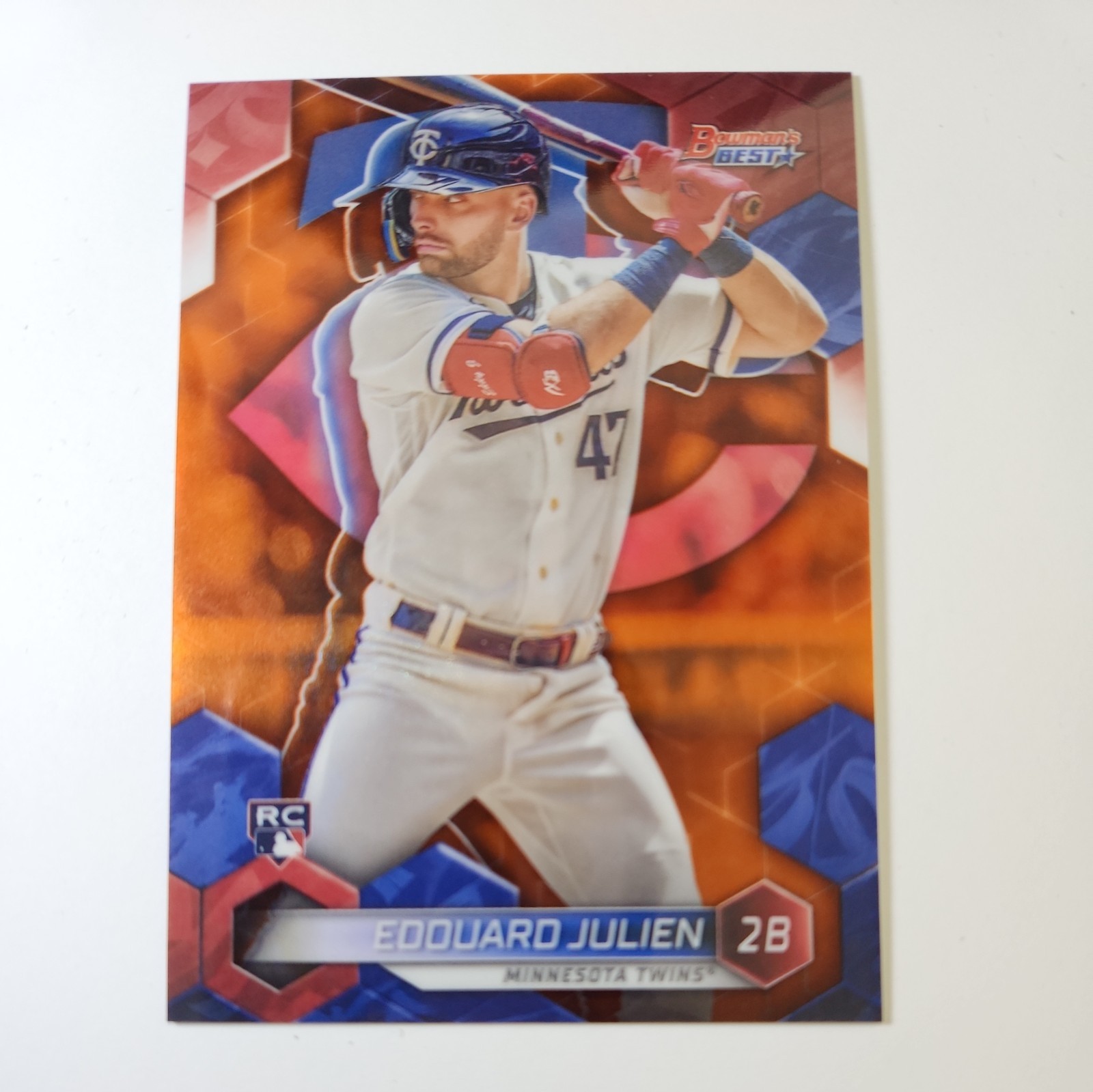 2023 Bowman's Best Orange Refractor /25 Edouard Julien #36 Rookie RC