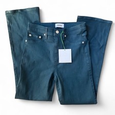 New with tag: PISTOLA Women's Blue Straight Denim Jeans Button Accents Pockets