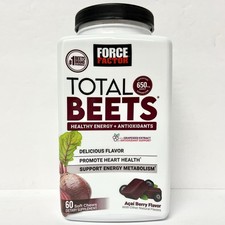 Force Factor Total Beets - 60 Soft Chews 01/2027 Ultimate Heart Health