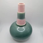 VINTAGE 1928 ROSEVILLE POTTERY FUTURA ART DECO BALL BOTTLE VASE 384-8" NEAR MINT
