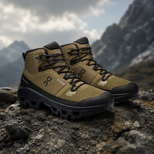 MEN'S On Running Cloudrock Mid Wp 3MF10161473 Hunter/Black - All Size US 7-11