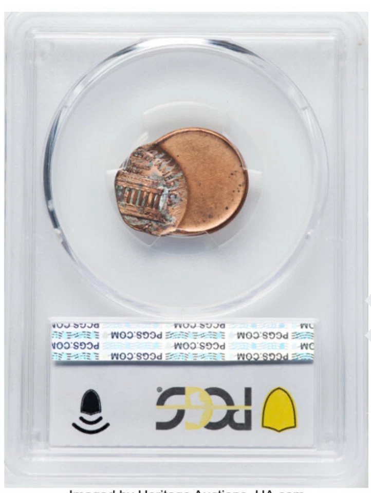 1990-D LINCOLN CENT PENNY 1c MINT ERROR STRUCK OFF CENTER PCGS MS63RD - Image 2 of 2