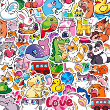 Cute Stickers for Kids, Mixed Adorable Animal Kids Stickers Bulk for Boys Girls
