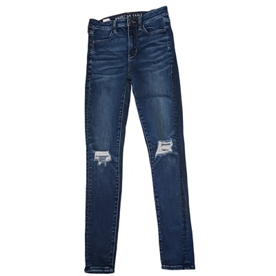 American Eagle Womens High-Rise Jegging Distressed at the Knees Size 2, 24Wx28L