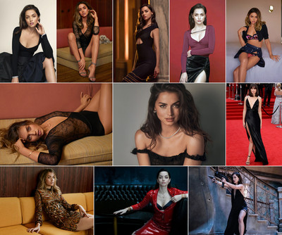 Großes A0 A1 A2 A3 Ana De Armas sexy schwarzes Kleid 007 Bond Premier Wandbild Poster