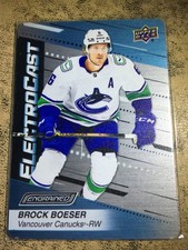 BROCK BOESER 2023-24 UD ENGRAINED ELECTROCAST#EC-10 Vancouver Canucks