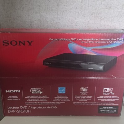 Sony DVD Player w/ HD Upconversion 1080p Upscaling, HDMI output,DVP-SR510H New