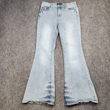 Judy Blue Flare Jeans Womens 11/30 Light Wash Mid Rise Stretch Denim JB88655MD