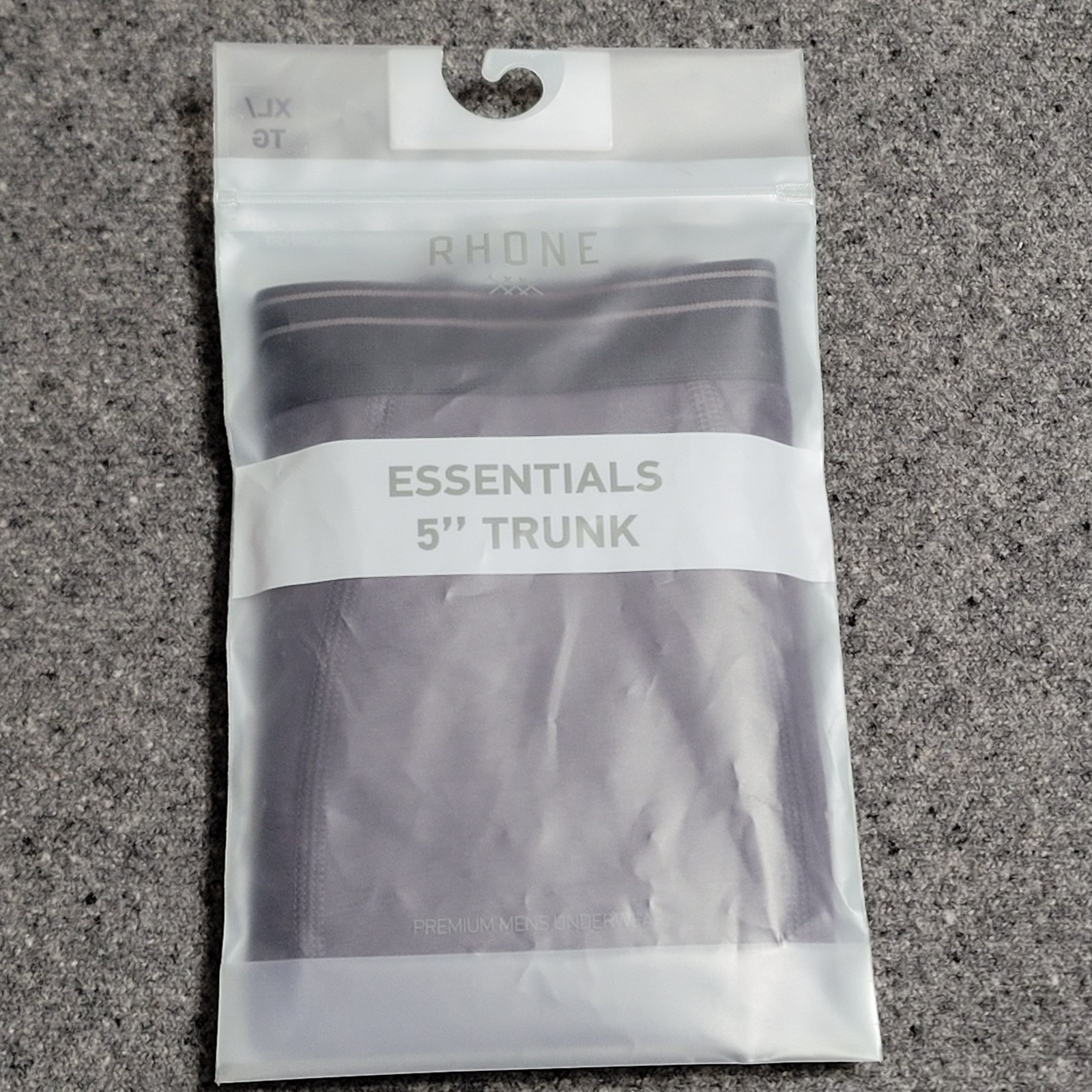 Rhone Essentials Boxer Briefs Mens Extra Large Gray 5" Trunks Underwear Stretch