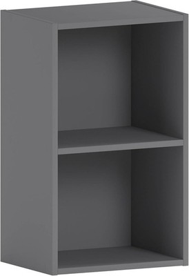 Vida Designs Oxford Bücherregal mit 2 Etagen, Grau aus Holz