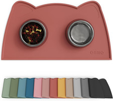 - Cat Food Mat, Silicone Pet Feeding Mat for Floor Non-Skid Waterproof Dog Water