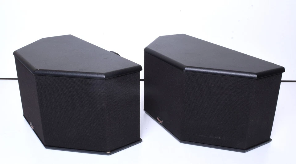 Par de altavoces envolventes Klipsch RS-25 serie de referencia negros probados y funcionando Foto 2 de 4