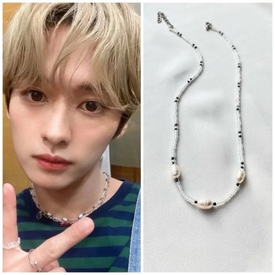 Perlenkette inspiriert Lee Know | simple necklace Stray Kids Stays