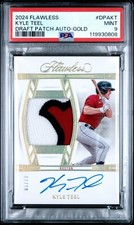 2024 Panini Flawless - Prospect Patch Autographs Kyle Teel #7/10 GOLD PSA 9