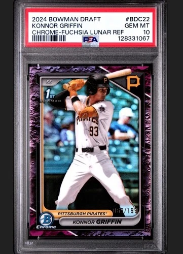 2024 Bowman Draft - Chrome Konnor Griffin #BDC-22 Fuchsia Lunar Refractor PSA 10