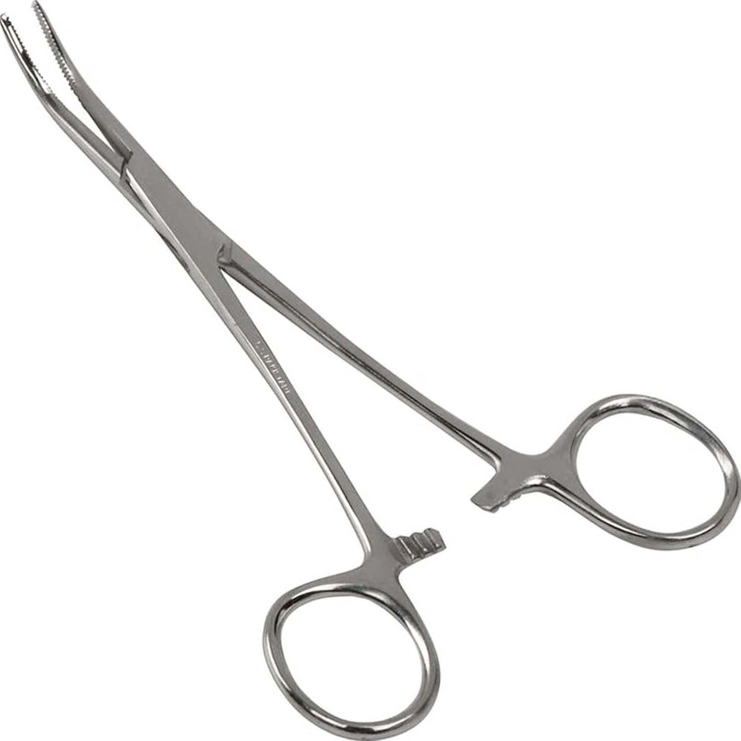 Precision Kelly Hemostat Forceps Locking Tweezers Clamp, Silver, 5.5 Inches, Cu