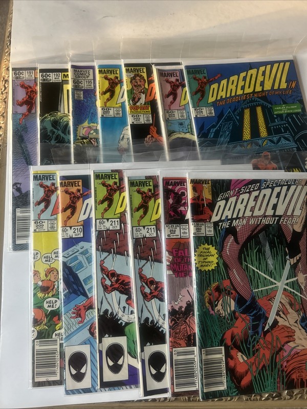 Daredevil Comic Lot (13) Between 191-260 Marvel Most Newsstand