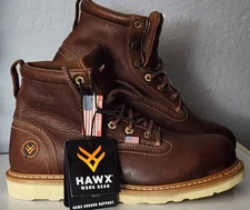 HAWX Work Gear Boots Men's Sz 10.5 Steel Toe Work Boots BHXS0RPW6 