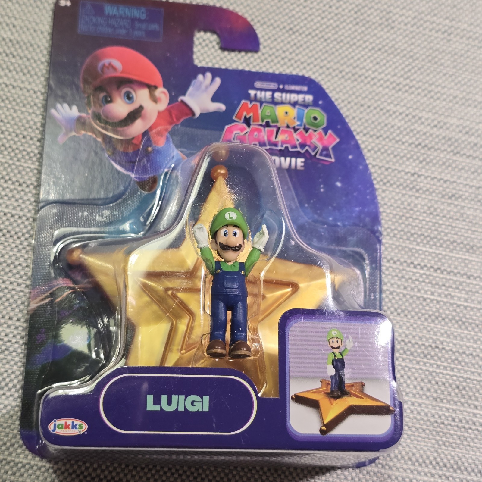 Super Mario Galaxy Movie Mini Figure With Star Launcher - Luigi