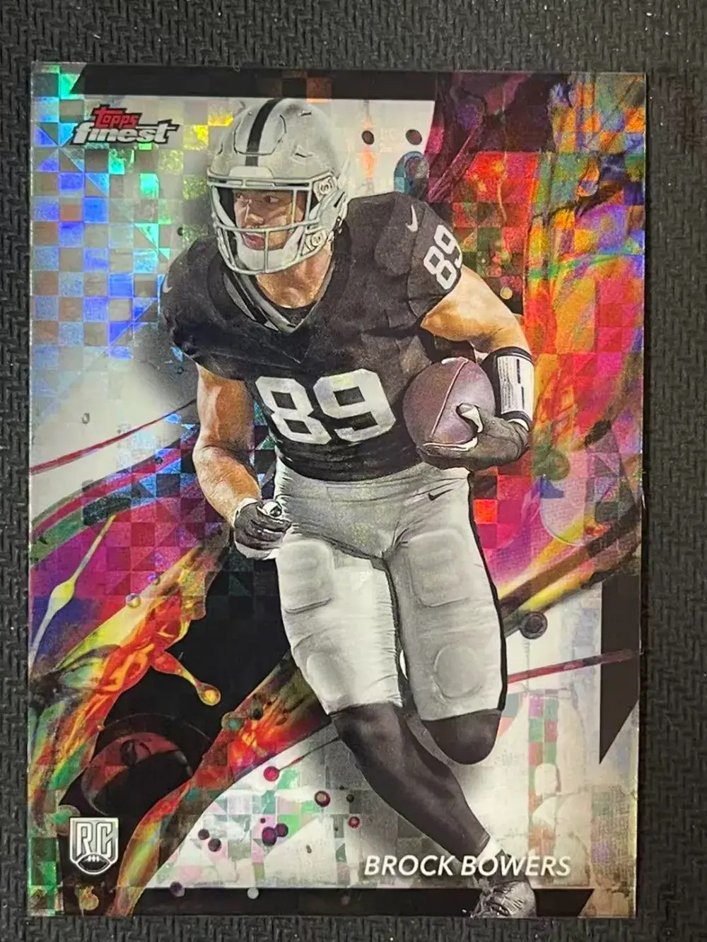 2024 Finest Brock Bowers RC Refractor Rookie Common #82 Raiders -GL12