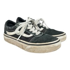 Vans Old Skool Kids Youth 13 Black White Classic Skate Shoes Sneakers Lace Up