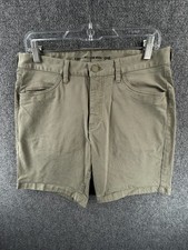 Rhone Chino Shorts 32 Men Gray Beige Twill USA Made Lyocell Cotton Blend Adult