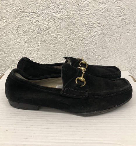 Gucci Black Suede 1953 Horsebit Loafers Size 8 UK/ 9 US K276
