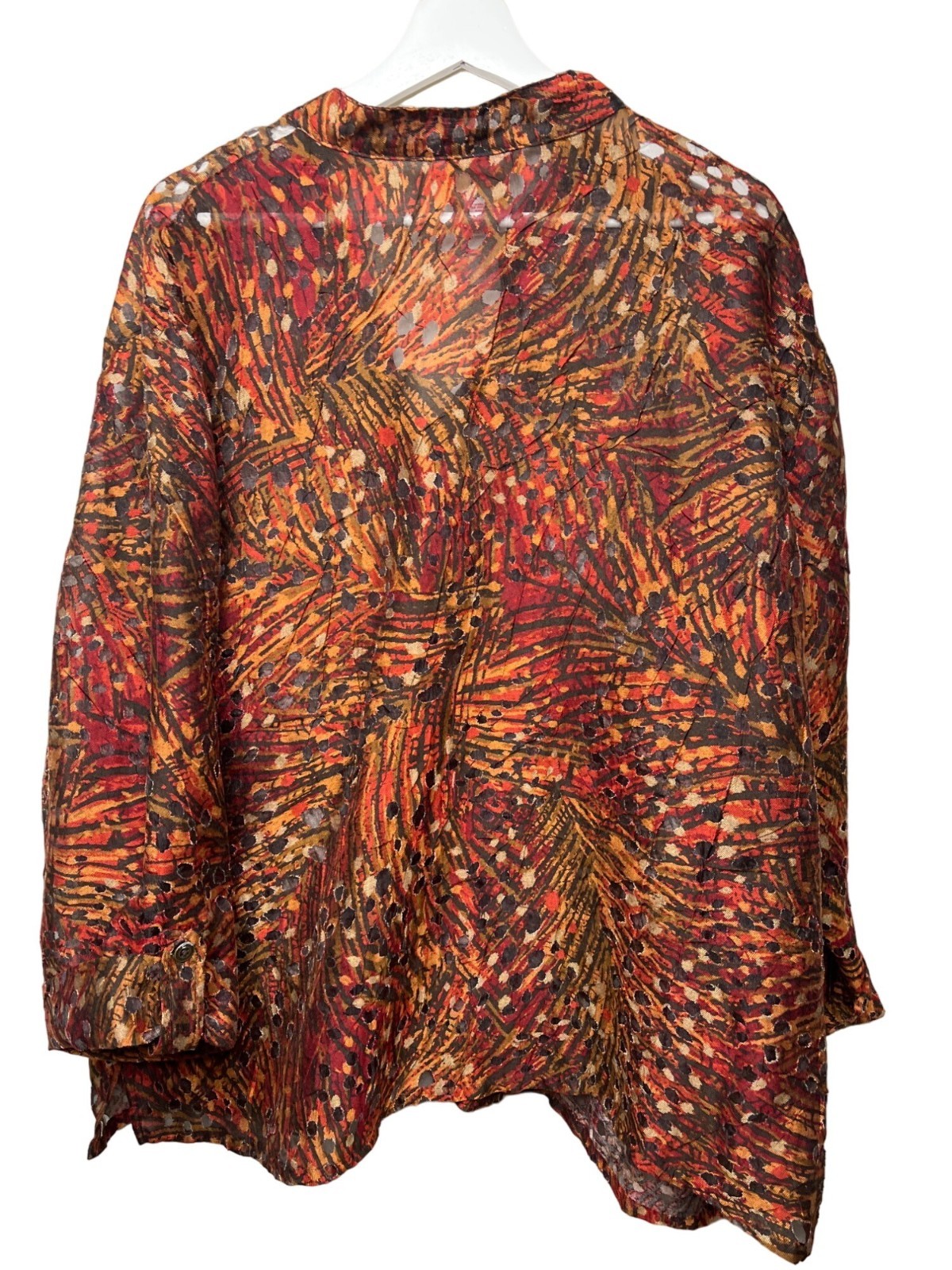 Ruby Rd Womens Plus Size 22W Sheer Button Down Or… - image 2