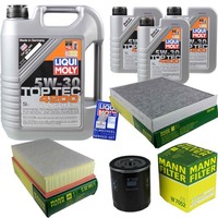 Mann Inspektionspaket 8L Liqui Moly Top Tec 5W-30 FüR VW Transporter V Bus 2.0