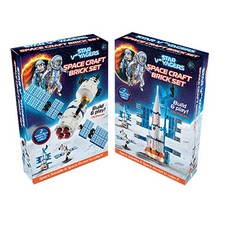 SPACE ROCKET 120 Pc & SPACE SATELLITE 79Pc BRICK BUILDING SETS
