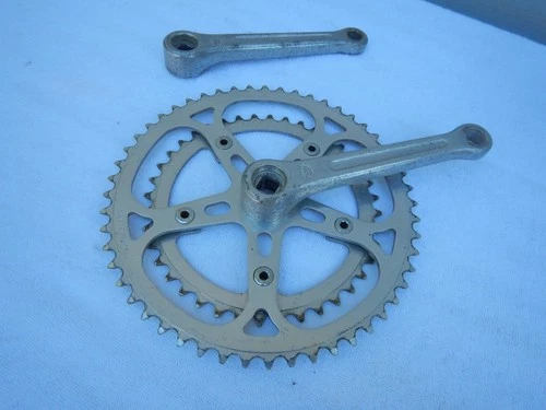 Sugino Maxy Vintage Road BMX 152mm Double Cranks Crankset 52/40 Rings, 110 BCD