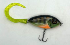NK Baits Chubbie Glide Crankbait 5" Custom Perch Chartreuse Tail Musky