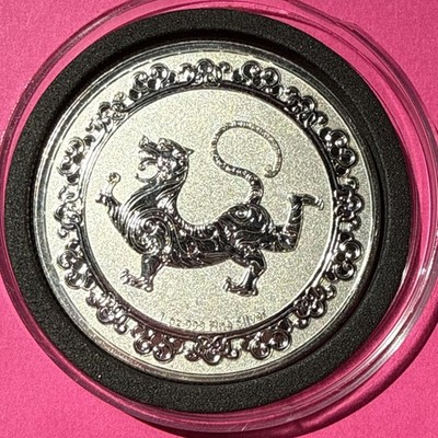 1 oz 2019 The White Tiger Celestial Animals $2 .999 Silver Niue 10,000 Minted