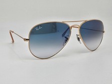 Ray-Ban RB3025 001/3F Gold Frame Blue Gradient Glass Lens Aviator Sunglasses 58
