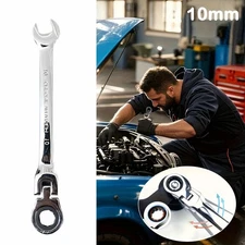 10mm Multi-Function Ratchet Wrench - Suitable for Automotive and Home Repair