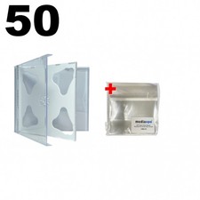 50 STANDARD White Double CD Jewel Case 100 OPP Bags