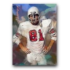 Jackie Smith Art Card Limited 30/50 Edward Vela Signed (Arizona Cardinals)