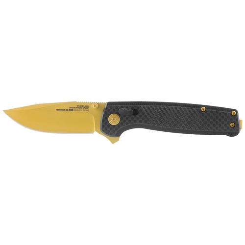 SOG Knives Terminus XR LTE Black Carbon Fiber and Gold S35VN TM1033-BX