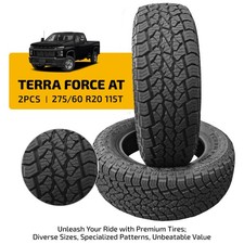 Set Of 2 Terra Off Road Tires 27560r20 115t 9.6mm Tread 660aa Bsw 50000 Miles