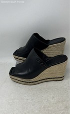 Karl Lagerfeld Womens Corissa Black Beige Slip-On Espadrille Sandals Size 7 M