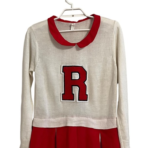 Vintage Style Cheerleader Letter Dress Red White - Picture 2 of 6