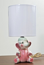 Vintage Totline USA Dumbo Style Nursery Lamp Elephant Baby Room c1940-50s Shade
