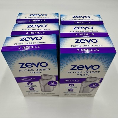 12 total Zevo flying insect trap refill cartridges - no device - easy to use