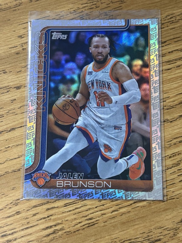 2025-26 Topps NBA Flagship Jalen Brunson Fanatics Topps Logo Foil #14 Knicks