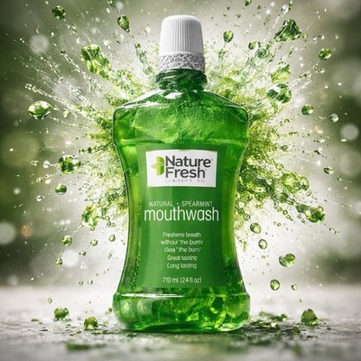 Nature Fresh Mouthwash Spearmint Flavor Long Lasting 710 mL (24 fl oz)