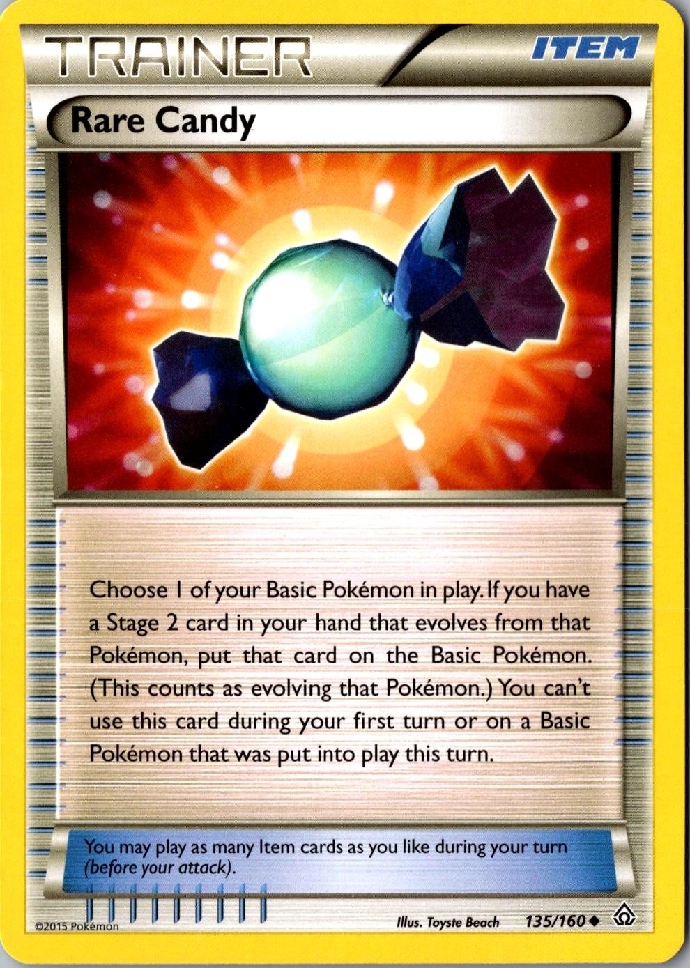 Rare Candy 135/160 Uncommon XY Primal Clash LP Pokemon Card