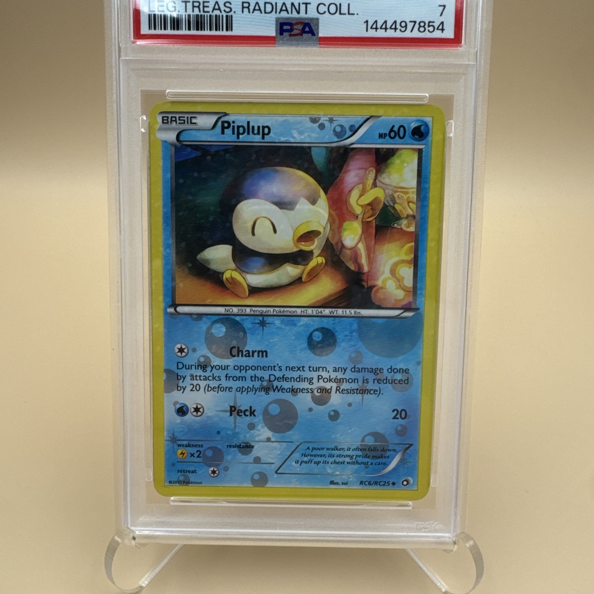 Piplup RC6/RC25 Legendary Treasures: Radiant Collection Holo for