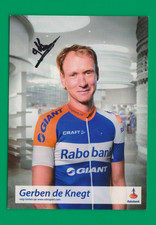 CYCLISME carte cycliste GERBEN DE KNEGT équipe RABOBANK GIANT Signée